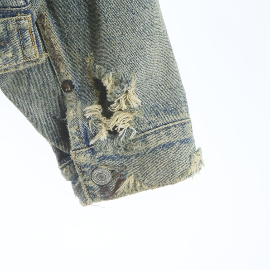 SAINT MICHAEL(セントマイケル) 23AW×BerBerJin DENIM JACKET 777XX ベルベルジン 2nd ヴィンテージ加工 デニムジャケット インディゴ SM-A23-0000-C17