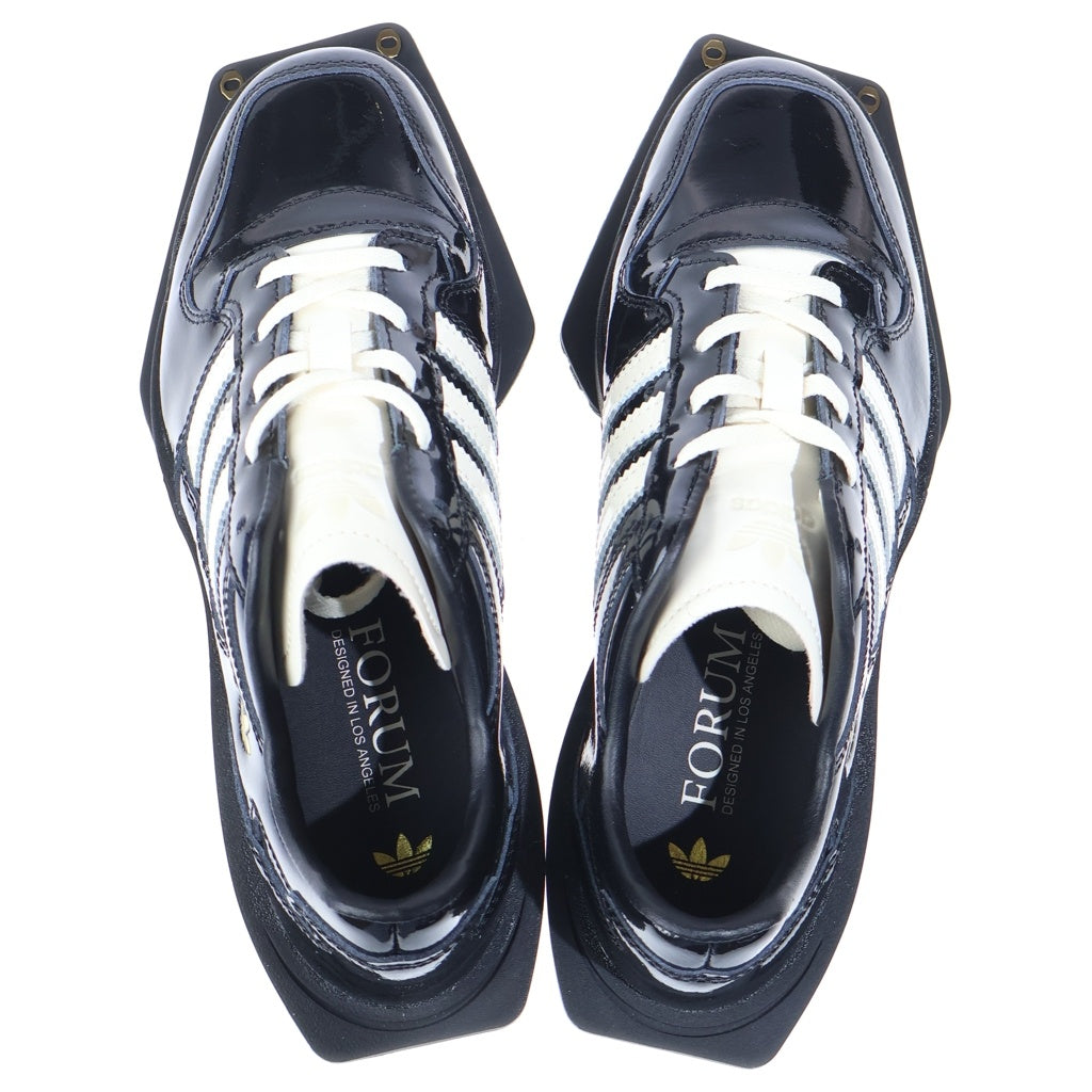 adidas(アディダス) Women's Forum Cubism Core Black Cream White フォーラムキュビズム コアブラック クリームホワイト レースアップ ローカットスニーカー レディース KI8452