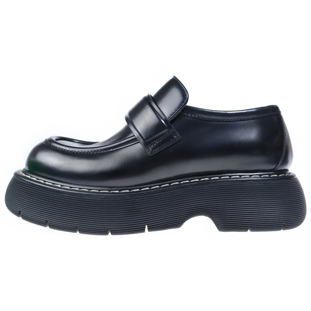 BOTTEGA VENETA(ボッテガヴェネタ) SWELL LOAFER ラバーティン スウェル ボールド レザーローファー ブラック 679497 V10T0