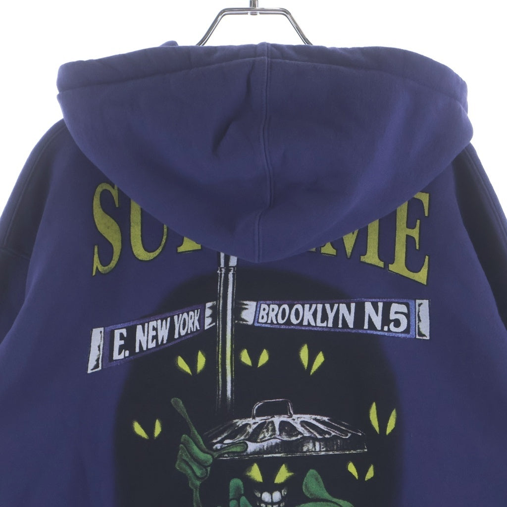 SUPREME(シュプリーム) 26SS ×DSNY Zip Up Hooded Sweatshirt グラフィックロゴプリント スウェット ジップアップパーカー ネイビー