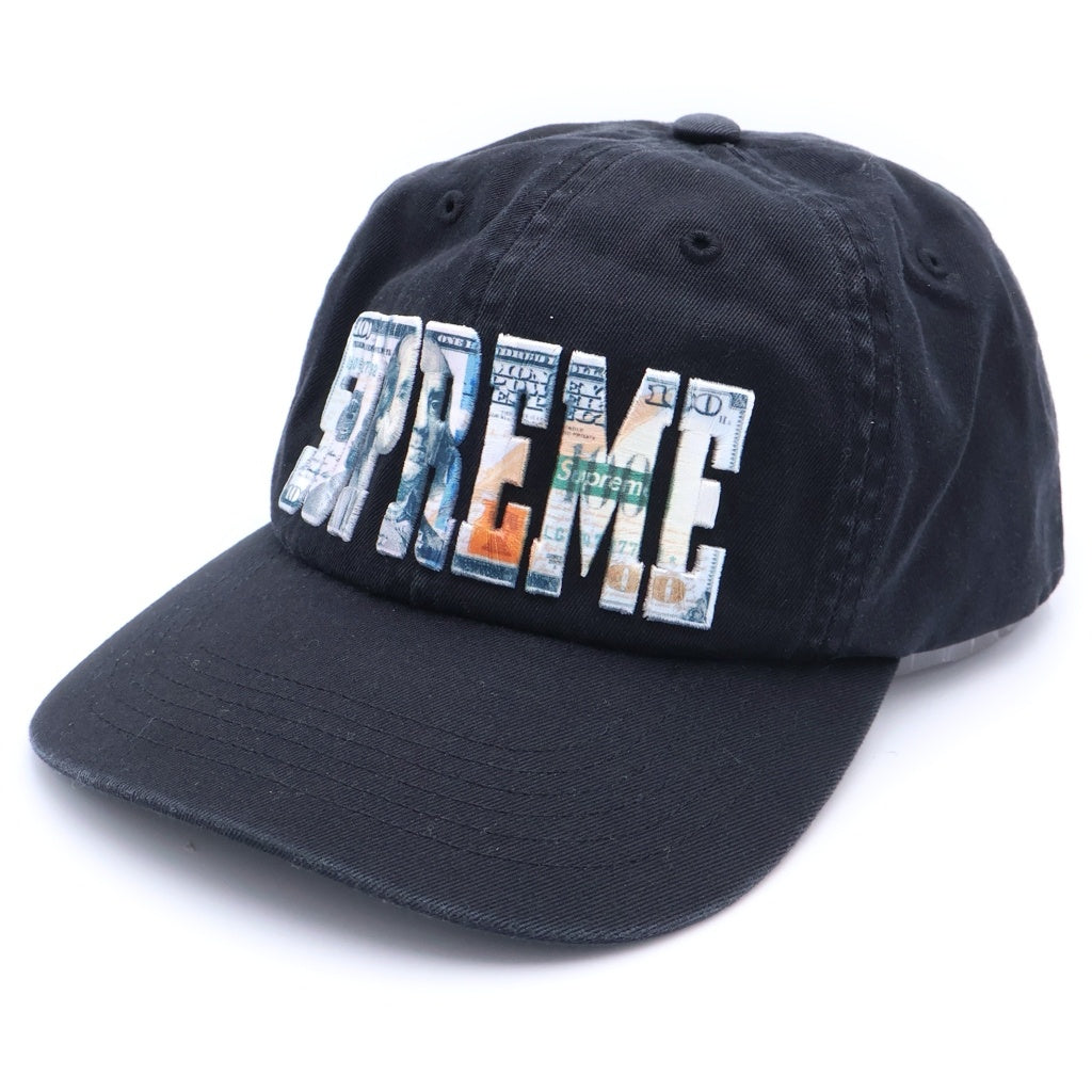 SUPREME(シュプリーム) 26SS Embroidered Money Logo 6-Panel エンブロイダリー マネーロゴ 6パネルキャップ 帽子 ブラック