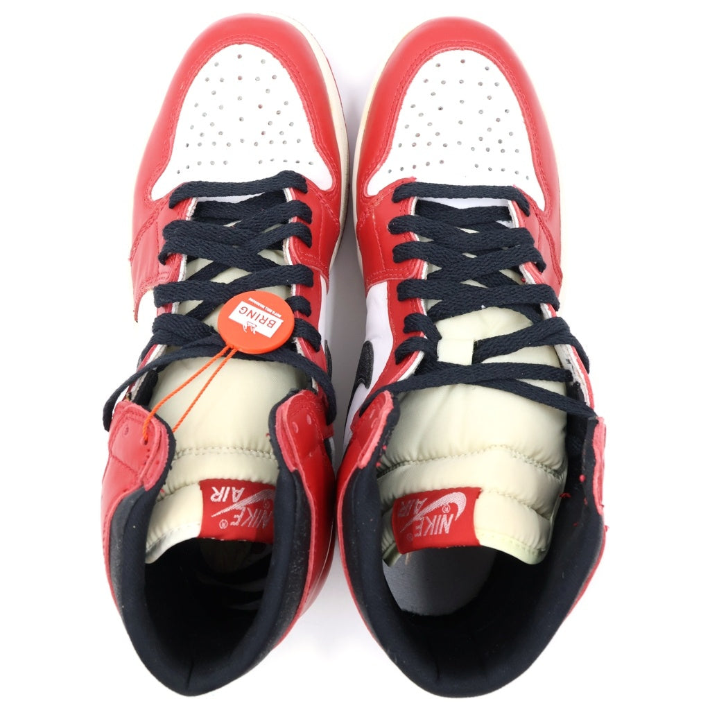 NIKE(ナイキ) 【観賞用1994年製】AIR JORDAN 1 RETRO HIGH CHICAGO エアジョーダン レトロ シカゴ ハイカットスニーカー ホワイト/レッド US10/28cm 130207-101