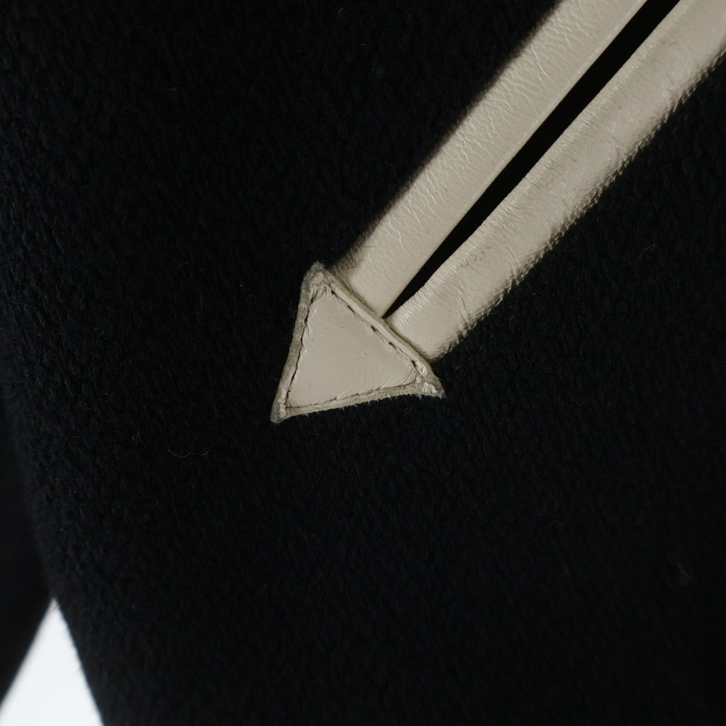 CELINE(セリーヌ) 19AW TEDDY JACKET レザー切り替え ウエスタン テディジャケット ブラック 2V534896C