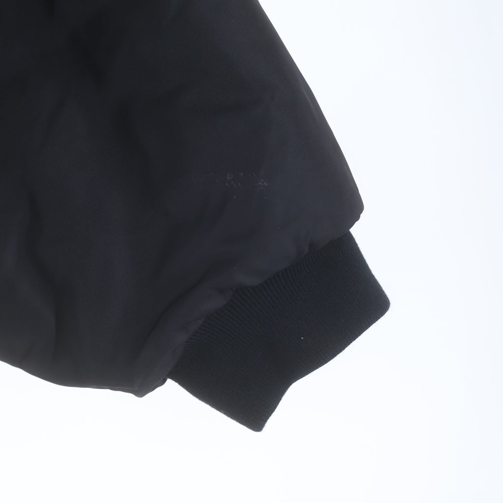 BALENCIAGA(バレンシアガ) UNITY BOMBER スポーツアイコン刺繍 フーデッドボンバージャケット ジップアップブルゾン ブラック 805512 TRO51