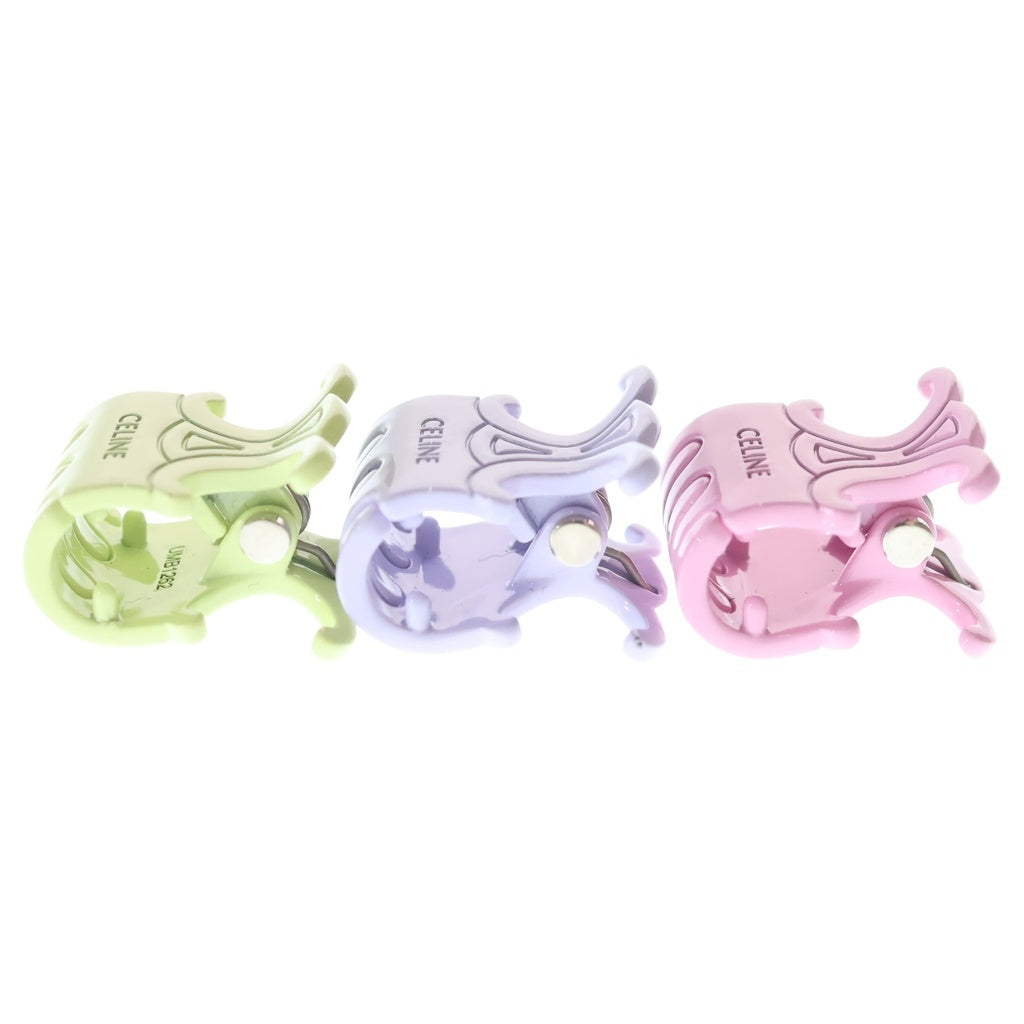 CELINE(セリーヌ) SET OF 3 HAIR CALWS セット オブ ヘアクリップ レディース イエロー/パープル/ピンク 46Z666BVS