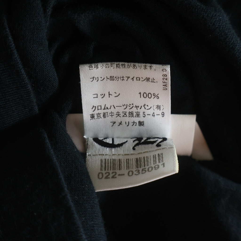 CHROME HEARTS(クロムハーツ) CH SCROLL LOGO L/S TEE スクロールロゴ バックアームプリント クルーネック ポケット 長袖Tシャツ カットソー ブラック