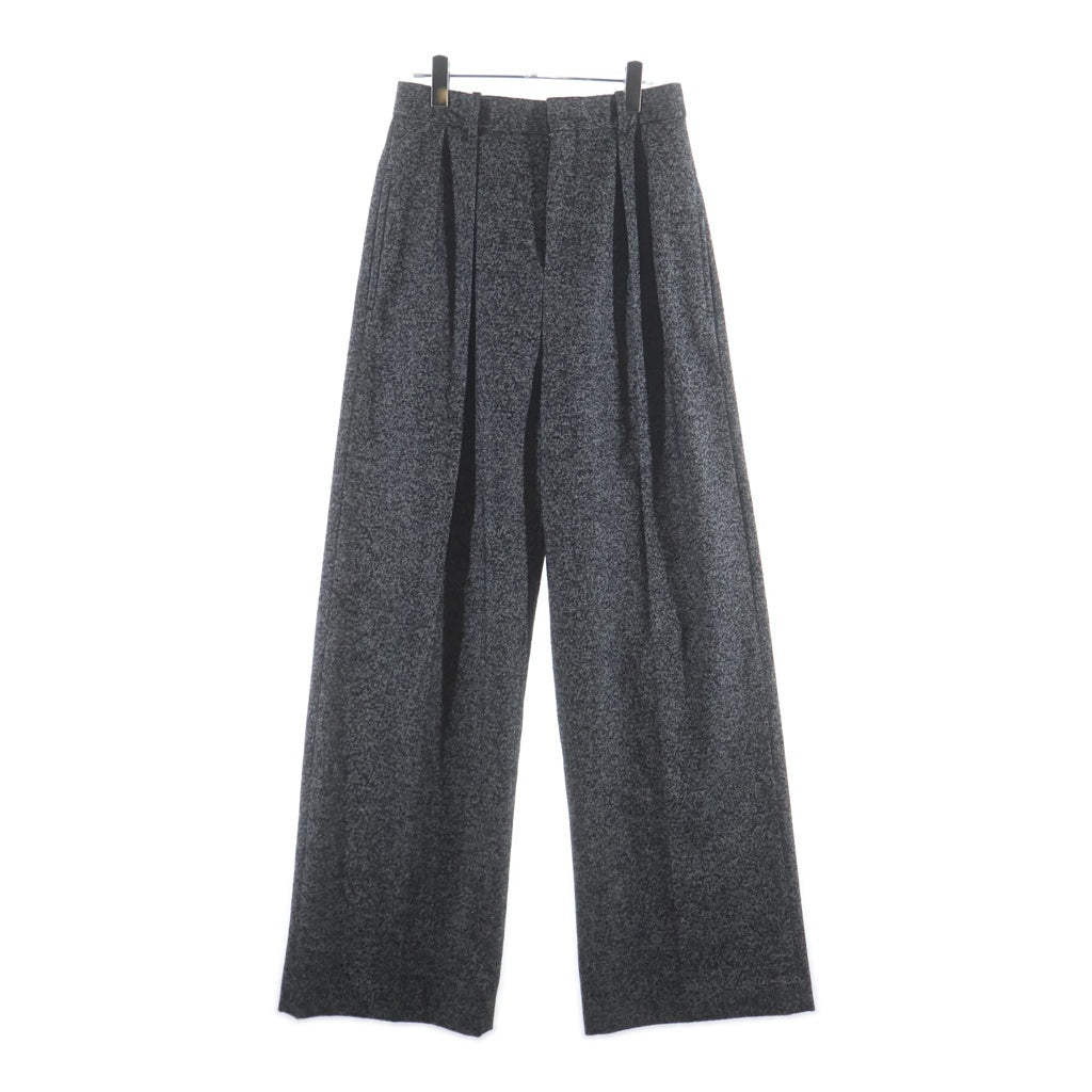 LOEWE(ロエベ) マルチポケット ウール 2タック ワイドスラックスパンツ ブラック H526Y04WH2