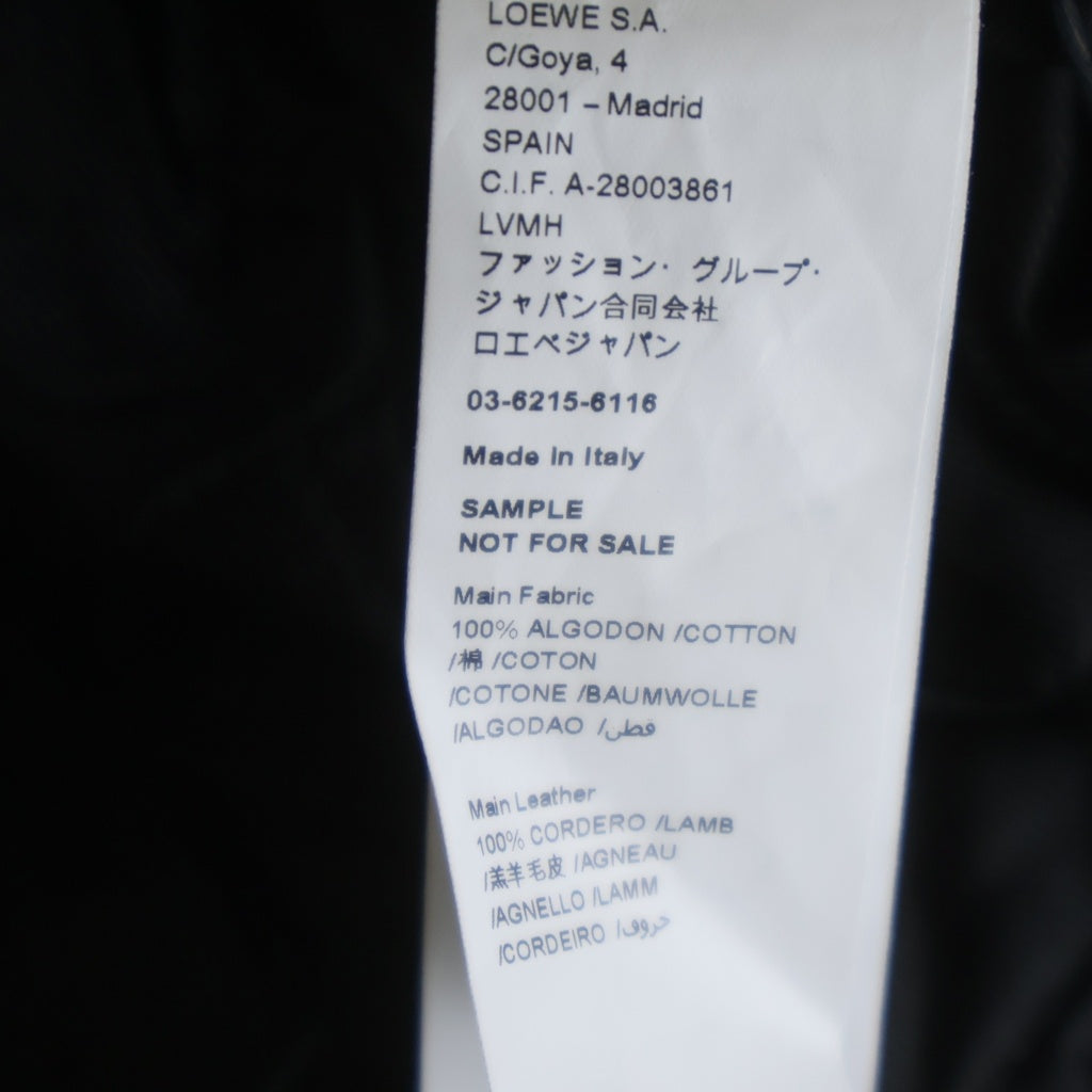 LOEWE(ロエベ) PANELLED DENIM JACKET パネルド キルティング ボアカラー デニムジャケット ブラック H526Y50X27