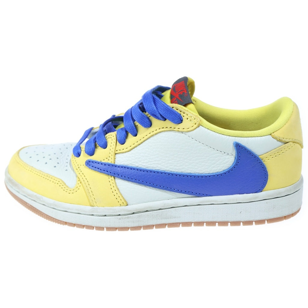 NIKE(ナイキ) ナイキ ×TRAVIS SCOTT WMNS AIR JORDAN 1 RETRO LOW OG CANARY エアジョーダン1 ローカットスニーカー レディース US6/23cm DZ4137-700