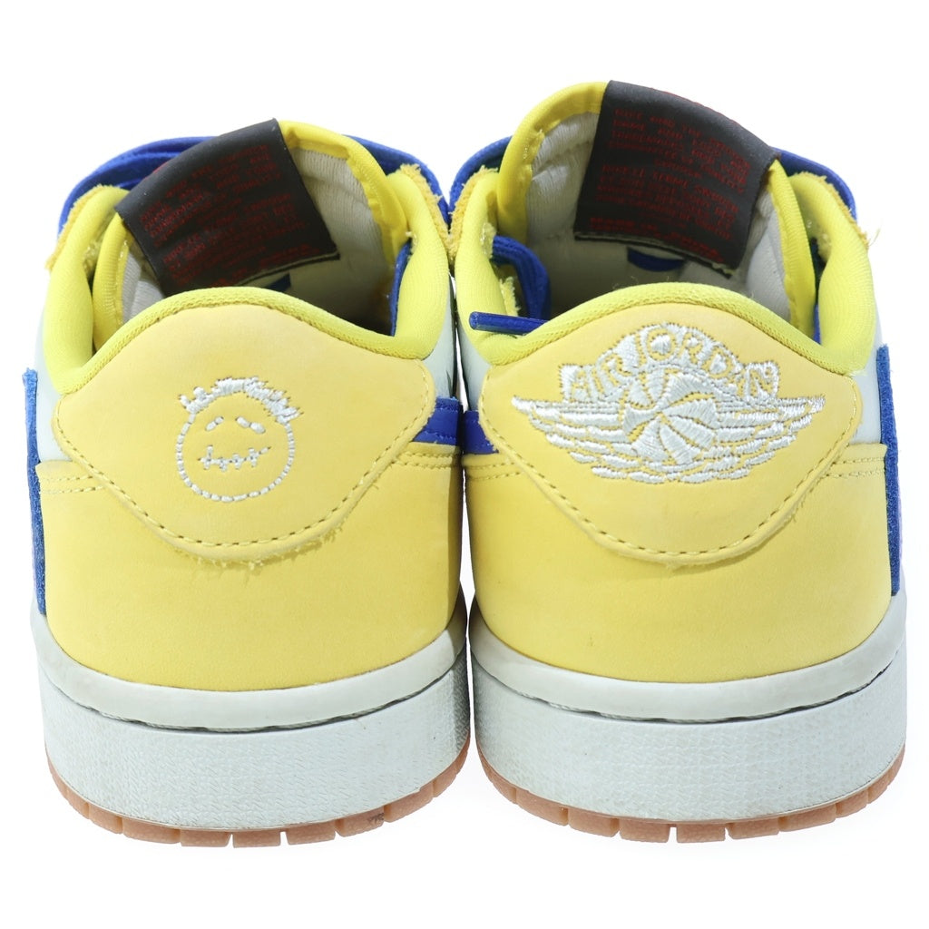 NIKE(ナイキ) ナイキ ×TRAVIS SCOTT WMNS AIR JORDAN 1 RETRO LOW OG CANARY エアジョーダン1 ローカットスニーカー レディース US6/23cm DZ4137-700
