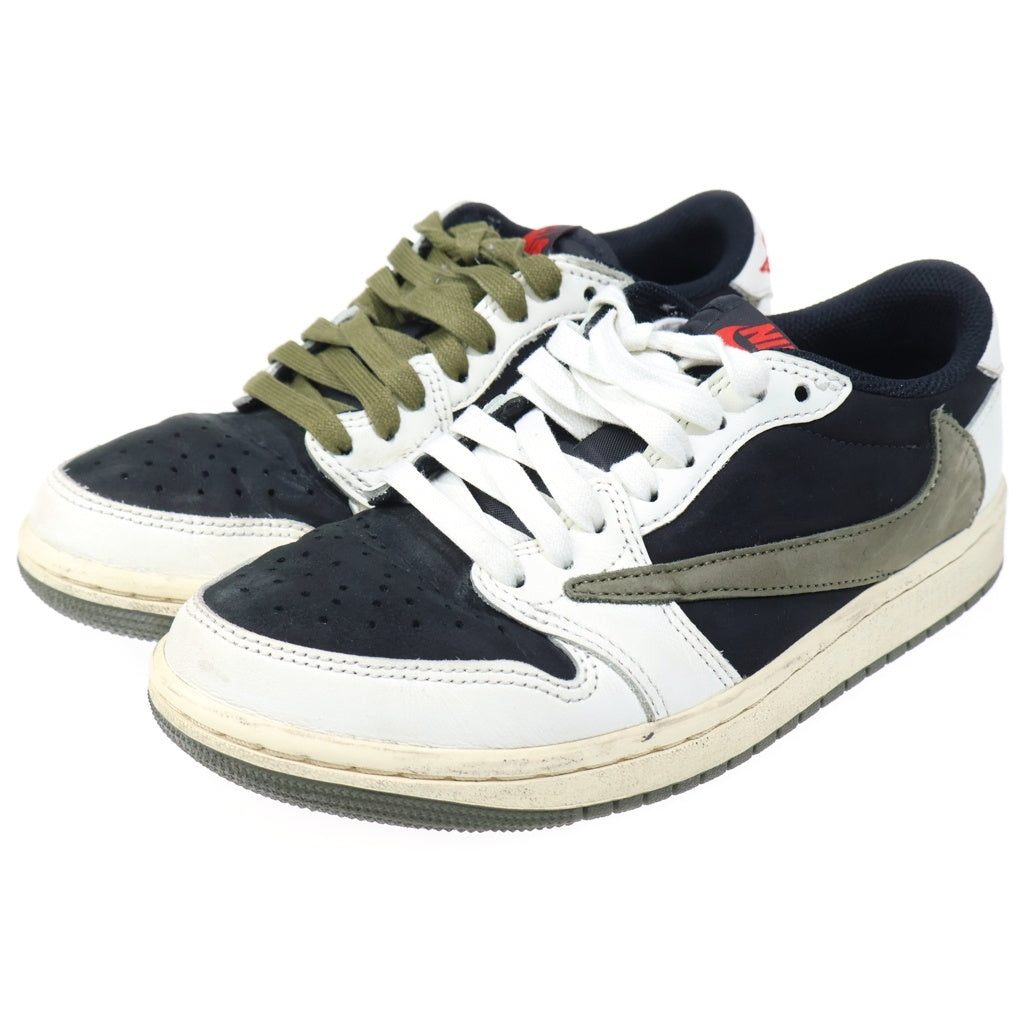 NIKE(ナイキ) ×TRAVIS SCOTT WMNS AIR JORDAN 1 LOW OG MIDIUM OLIVE エアジョーダン1 ローカットスニーカー レディース US6/23cm DZ4137-106