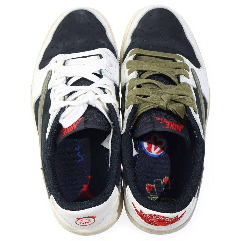 NIKE(ナイキ) ×TRAVIS SCOTT WMNS AIR JORDAN 1 LOW OG MIDIUM OLIVE エアジョーダン1 ローカットスニーカー レディース US6/23cm DZ4137-106
