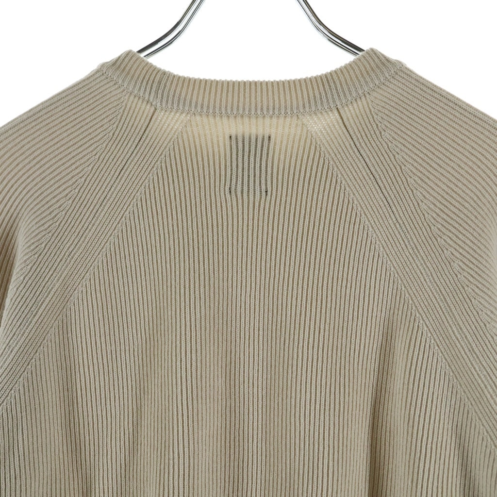 BATONER(バトナ―) 22AW HYPER TWIST WOOL RIB CREW NECK ハイパーツイストウール リブ クルーネックセーター ベージュ BN-22FM-072