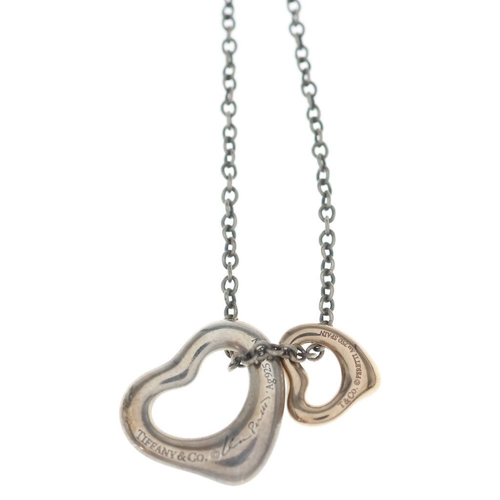 TIFFANY & Co.(ティファニー) オープンハート 2連 ネックレストップ チェーン シルバー