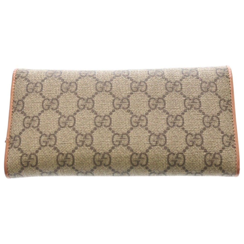 GUCCI(グッチ) レザー GGスプリーム ゴールド金具 二つ折り長財布 ウォレット 388679-2067 レディース