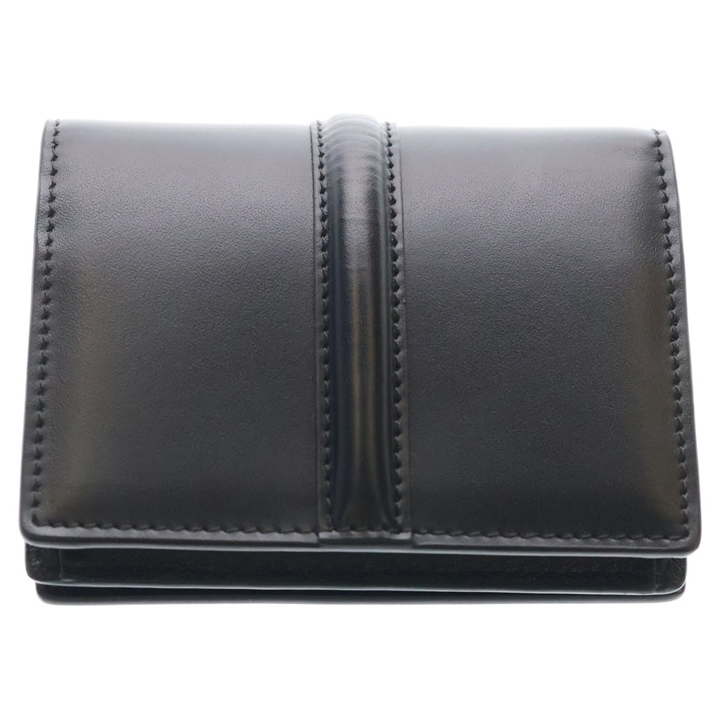 CELINE(セリーヌ) フラップ付き 16 セーズ サテンドカーフスキン カードホルダー ブラック 10M473 レディース
