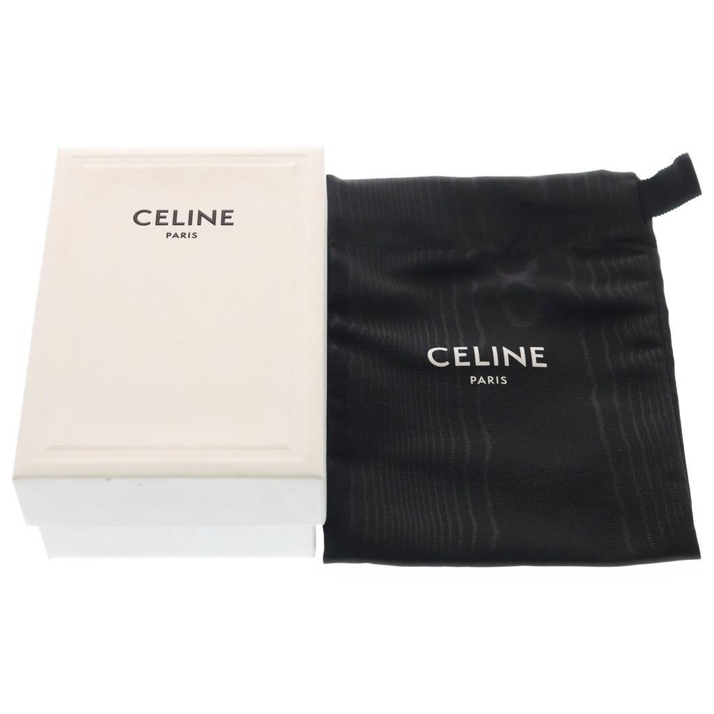 CELINE(セリーヌ) フラップ付き 16 セーズ サテンドカーフスキン カードホルダー ブラック 10M473 レディース