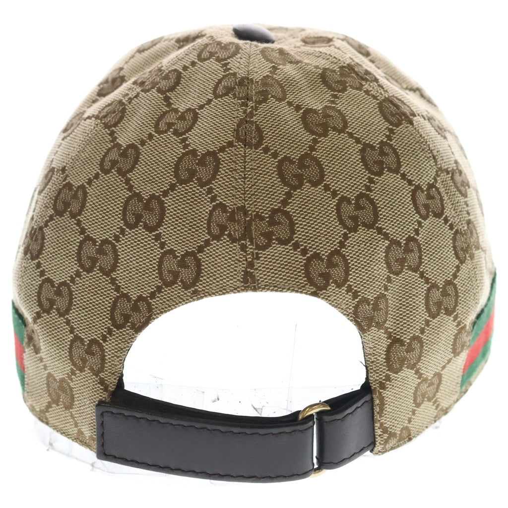 GUCCI(グッチ) GGキャンバス シェリーライン ベースボールキャップ 帽子 ブラウン 200035 KQWBG レディース