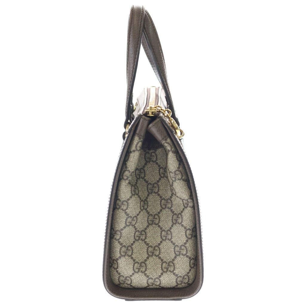 GUCCI(グッチ) GGスプリーム オフィディア ゴールドロゴ金具 2WAY ショルダー ハンドバッグ ブラウン 547551 レディース