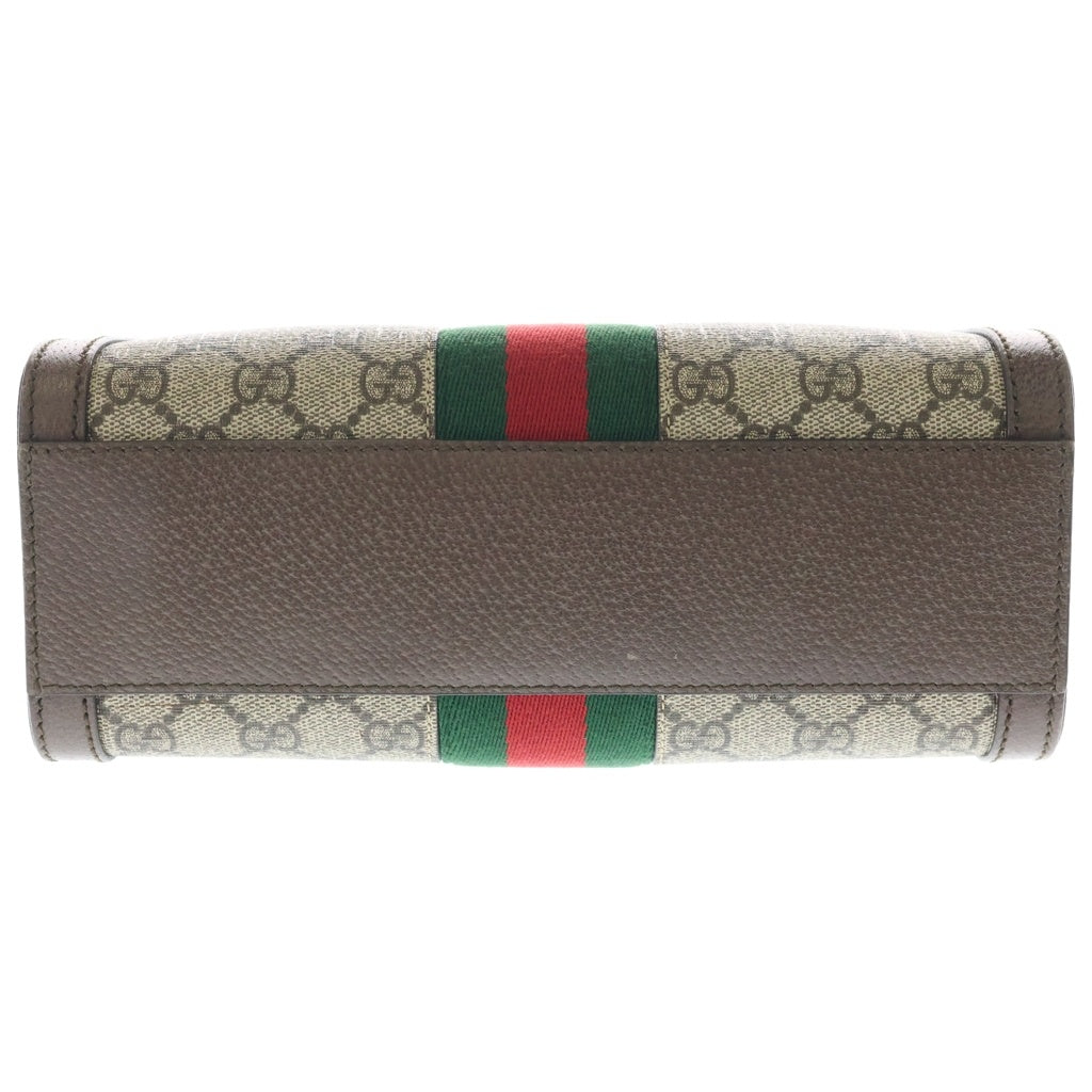 GUCCI(グッチ) GGスプリーム オフィディア ゴールドロゴ金具 2WAY ショルダー ハンドバッグ ブラウン 547551 レディース