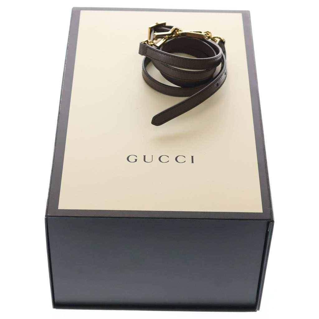 GUCCI(グッチ) GGスプリーム オフィディア ゴールドロゴ金具 2WAY ショルダー ハンドバッグ ブラウン 547551 レディース