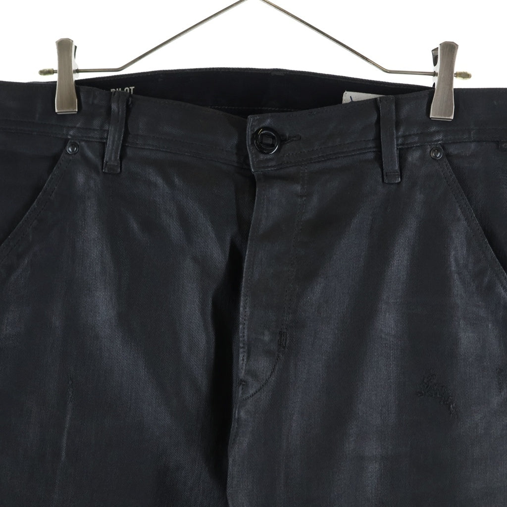 G-STAR RAW(ジースターロウ) Pilot Slim Jeans パイロットスリム コーティング デニムパンツ ブラック D20505