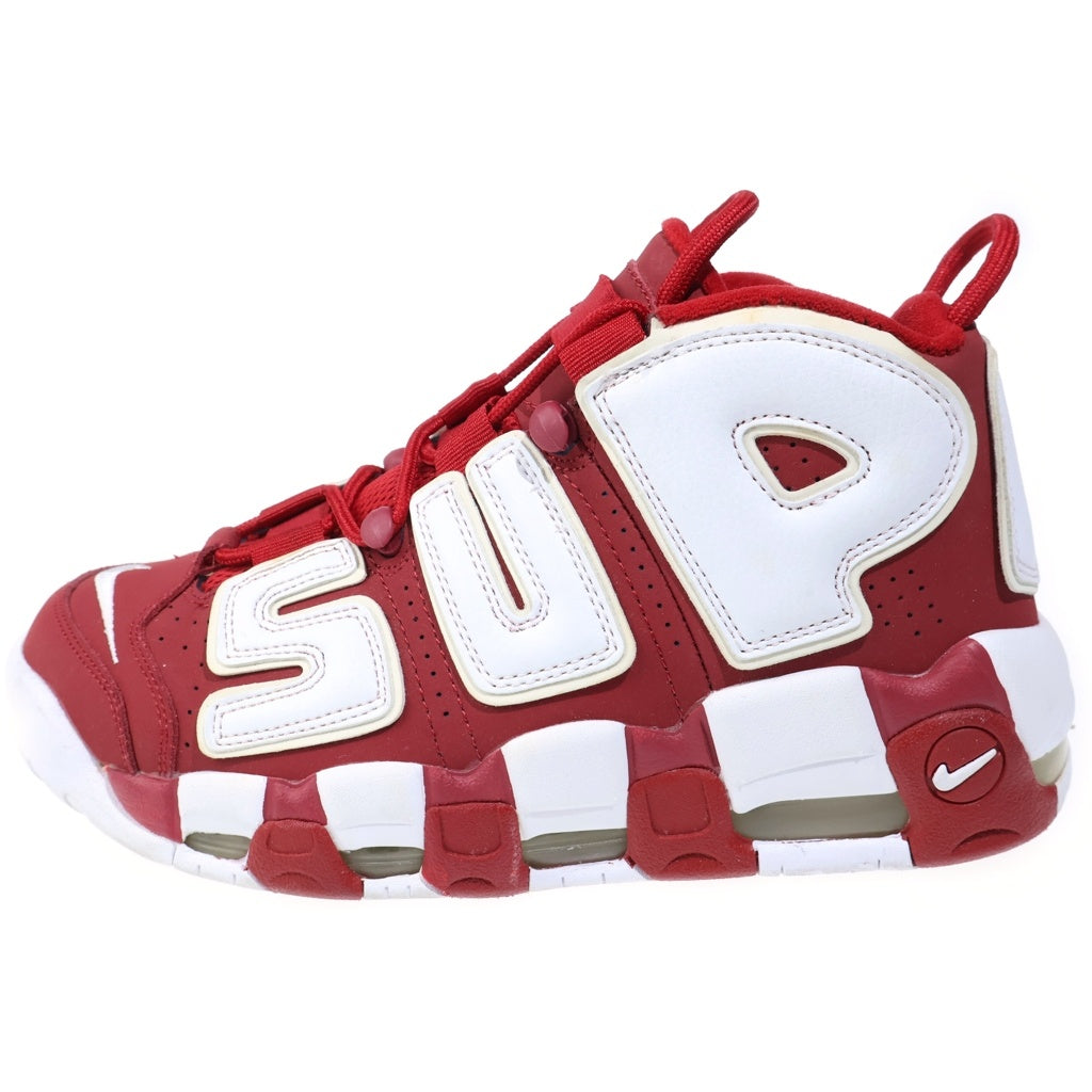 NIKE(ナイキ) ×SUPREME AIR MORE UPTEMPO シュプリーム エアー モアー アップテンポ ミッドカットスニーカー レッド US8/26cm 902290-600