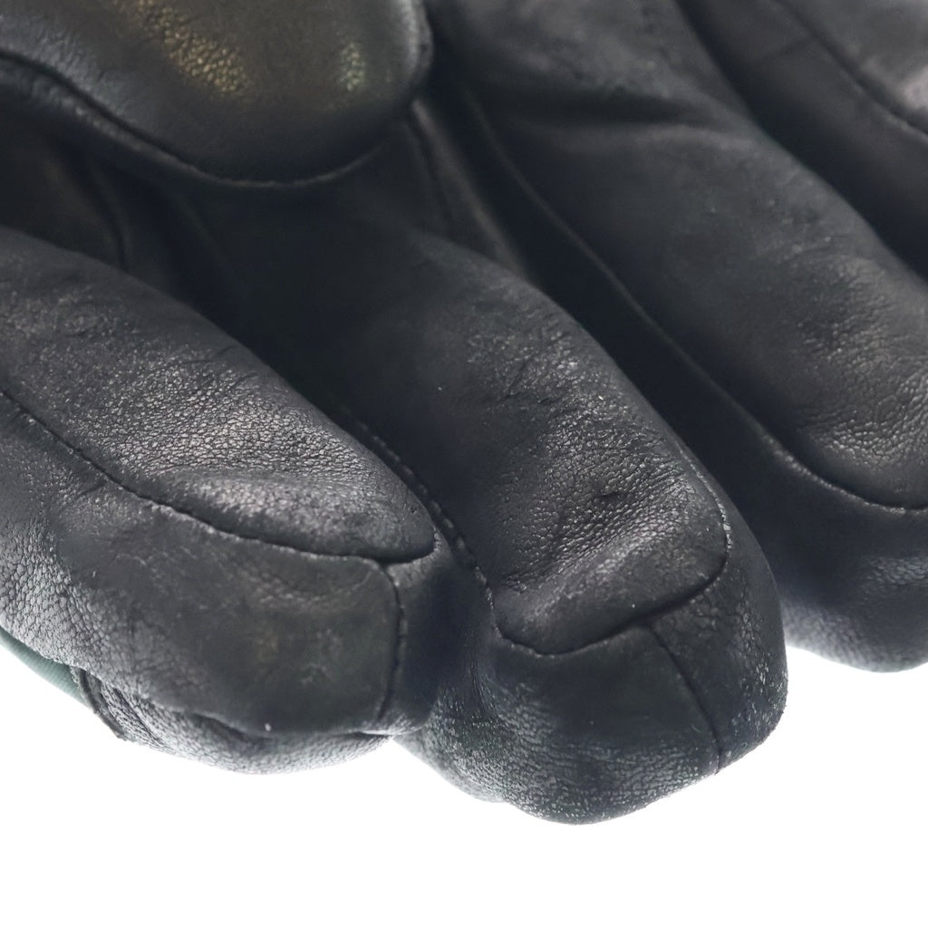 MONCLER(モンクレール) 23AW GLOVES レザー切替 ナイロングローブ グリーン/ブラック I20973A00002