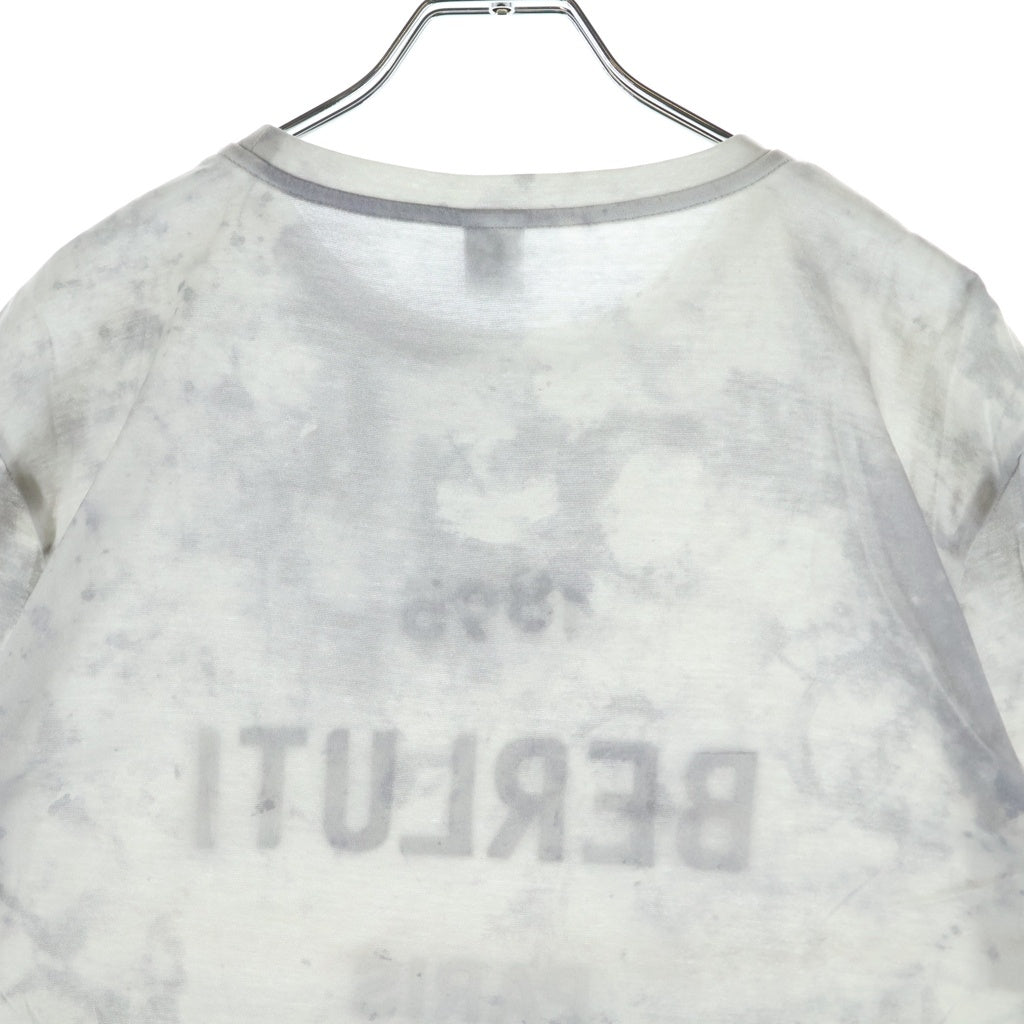 Berluti(ベルルッティ) タイダイ フロントロゴエンブロイダリー クルーネック半袖Tシャツ カットソー グレー