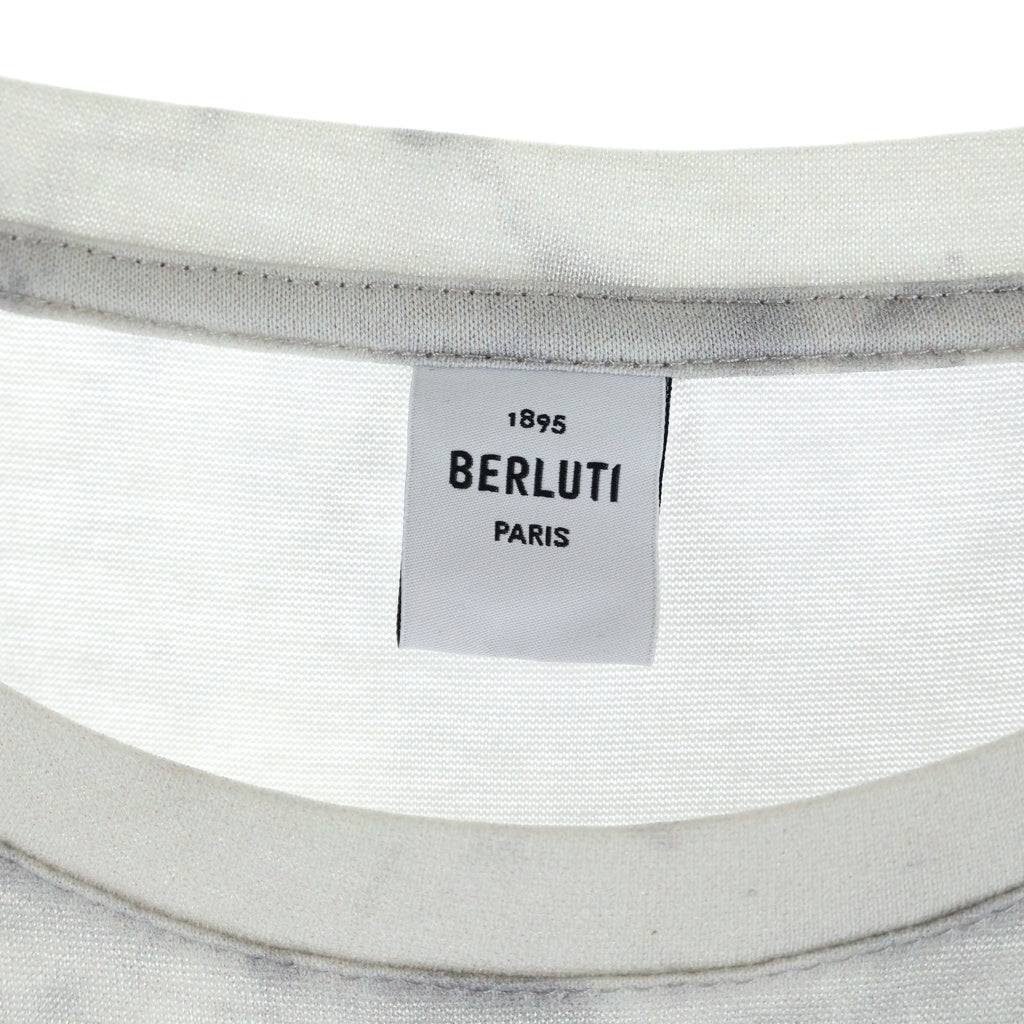 Berluti(ベルルッティ) タイダイ フロントロゴエンブロイダリー クルーネック半袖Tシャツ カットソー グレー