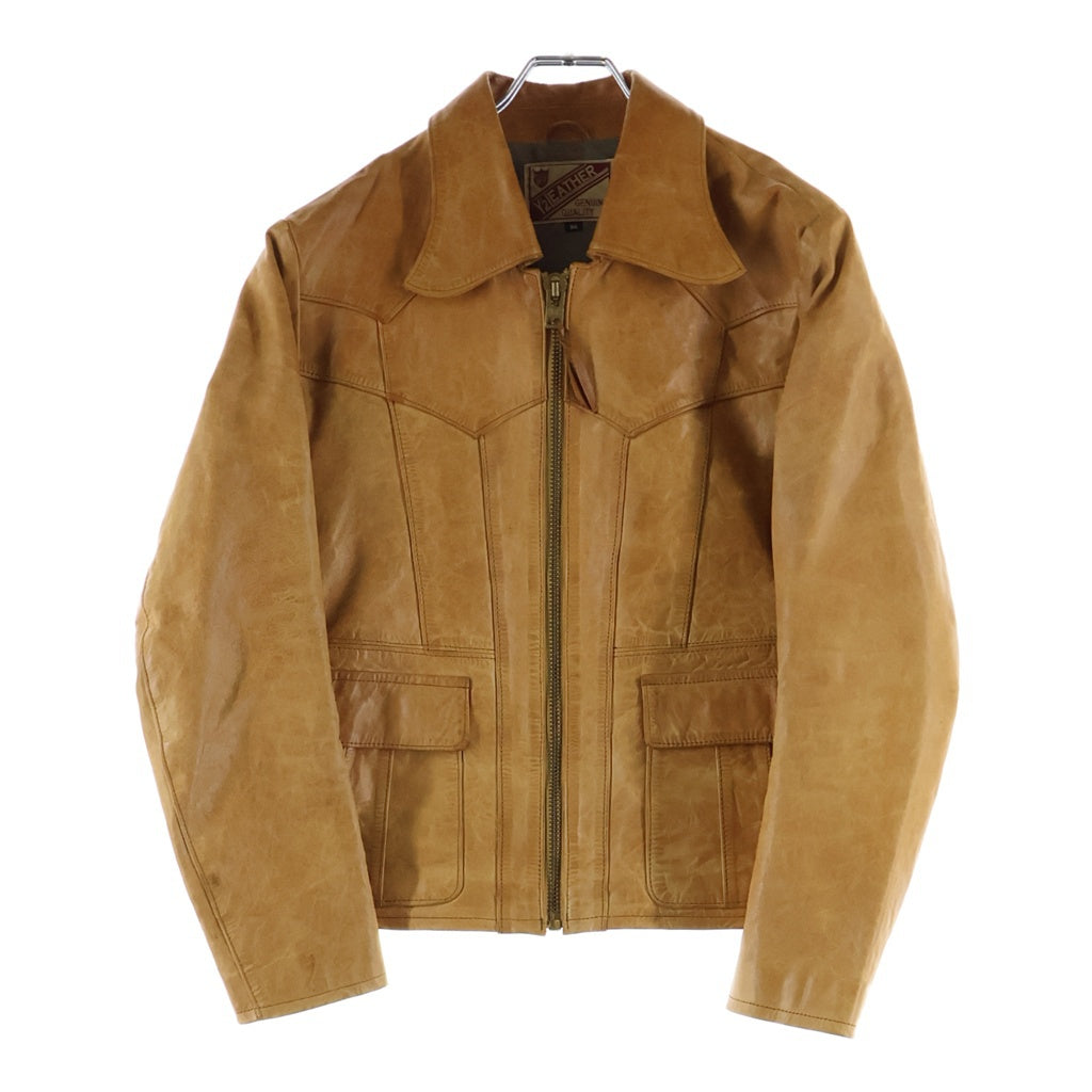 Y'2 LEATHER(ワイツーレザー) PONY HIDE ポニーハイド ジップアップ レザージャケット ブラウン