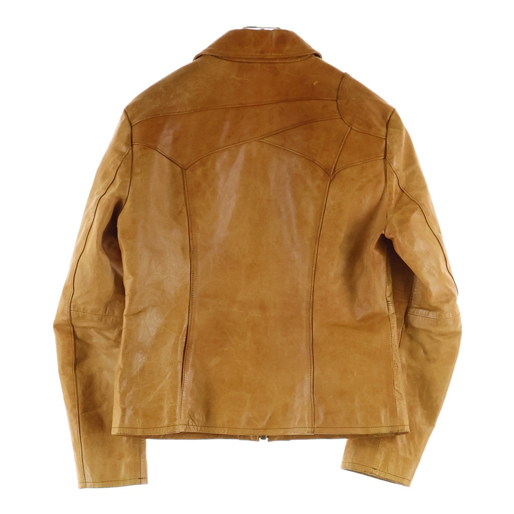 Y'2 LEATHER(ワイツーレザー) PONY HIDE ポニーハイド ジップアップ レザージャケット ブラウン