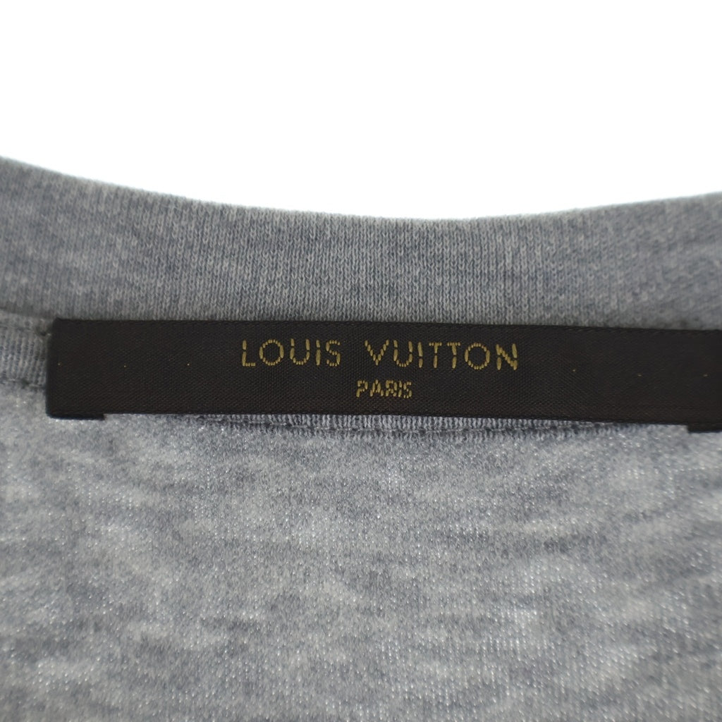 LOUIS VUITTON(ルイヴィトン) 16AW VOLEZ VOGUEZ VOYAGEZ フロントプリント クルーネック長袖Tシャツ カットソー グレー RM162M CMS HAY03W
