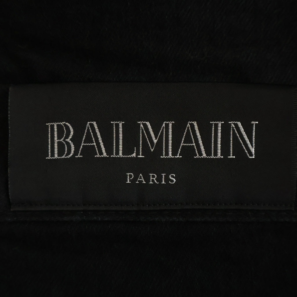 BALMAIN(バルマン) DENIM BIKER JEANS スリムフィット デニムバイカージーンズ デニムパンツ ブラック SH05392Z741