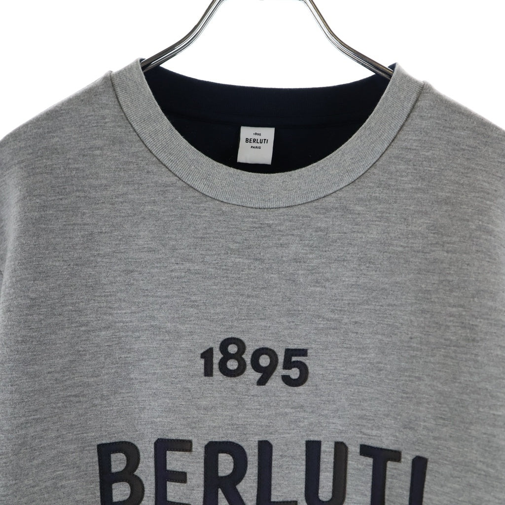 Berluti(ベルルッティ) フロントロゴプリント クルーネックスウェット トレーナー グレー