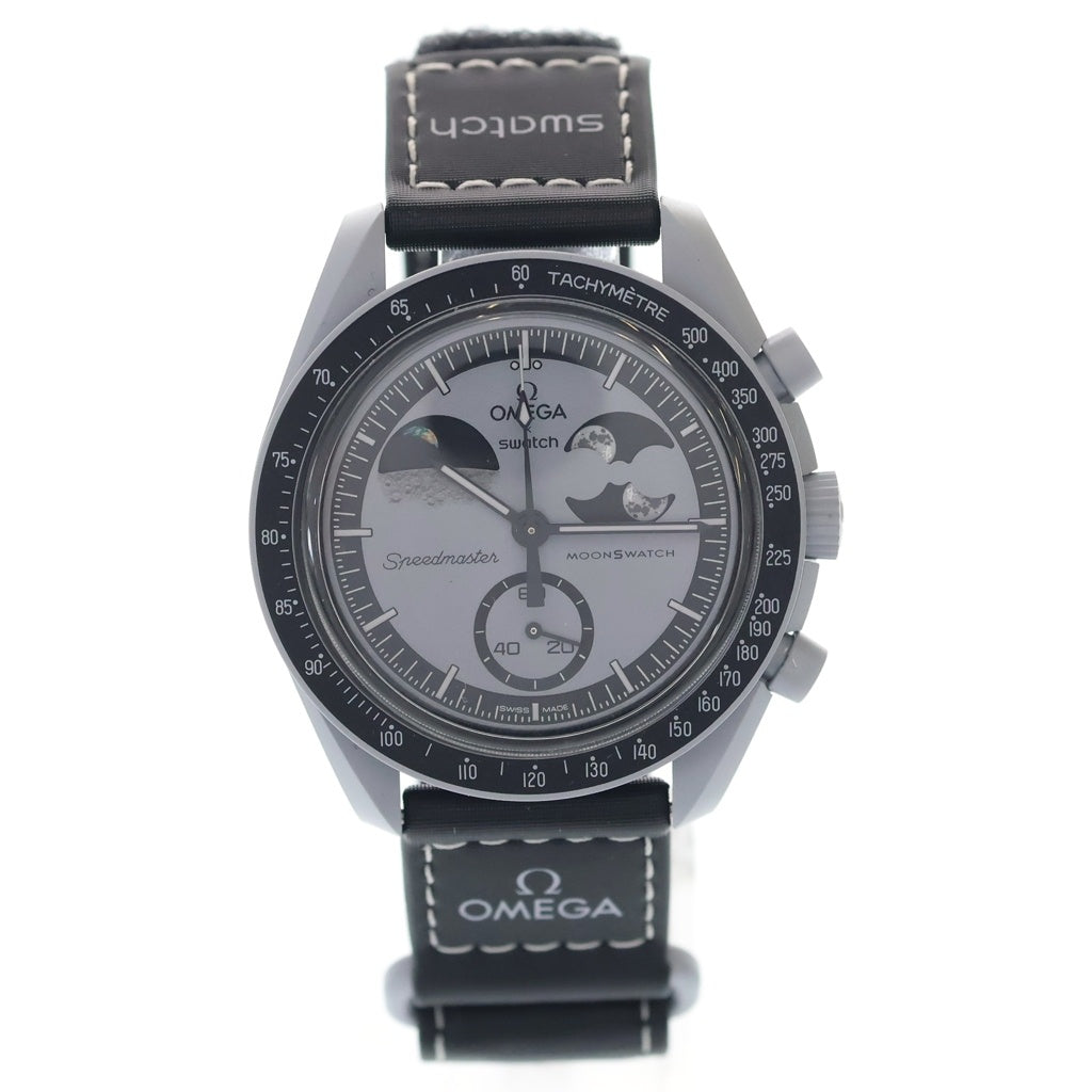 OMEGA(オメガ) ×SWATCH Bioceramic Mission To Earthphase スウォッチ バイオセラミック ミッショントゥアースフェイズ 時計 ウォッチ グレー/ブラック SO33M700