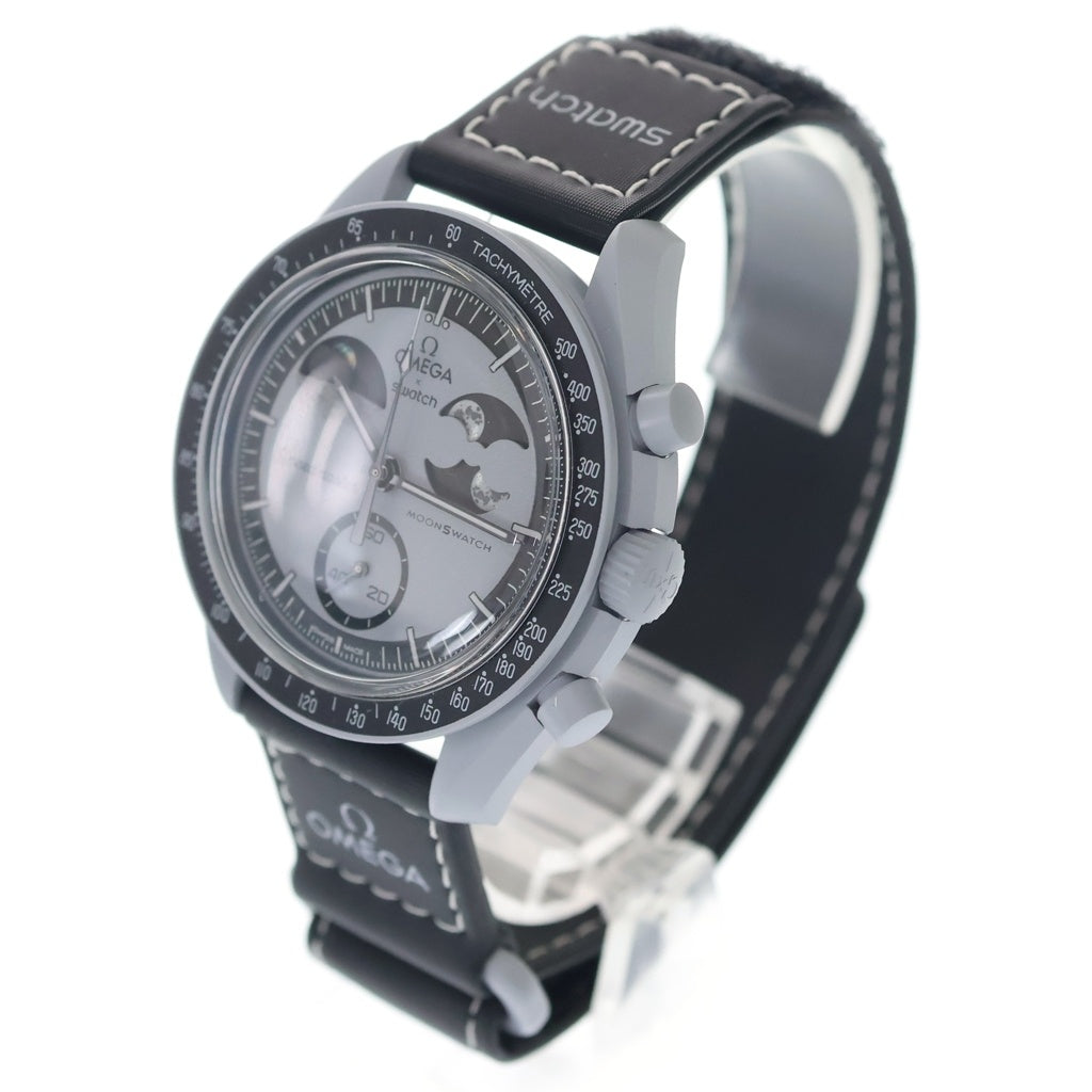 OMEGA(オメガ) ×SWATCH Bioceramic Mission To Earthphase スウォッチ バイオセラミック ミッショントゥアースフェイズ 時計 ウォッチ グレー/ブラック SO33M700