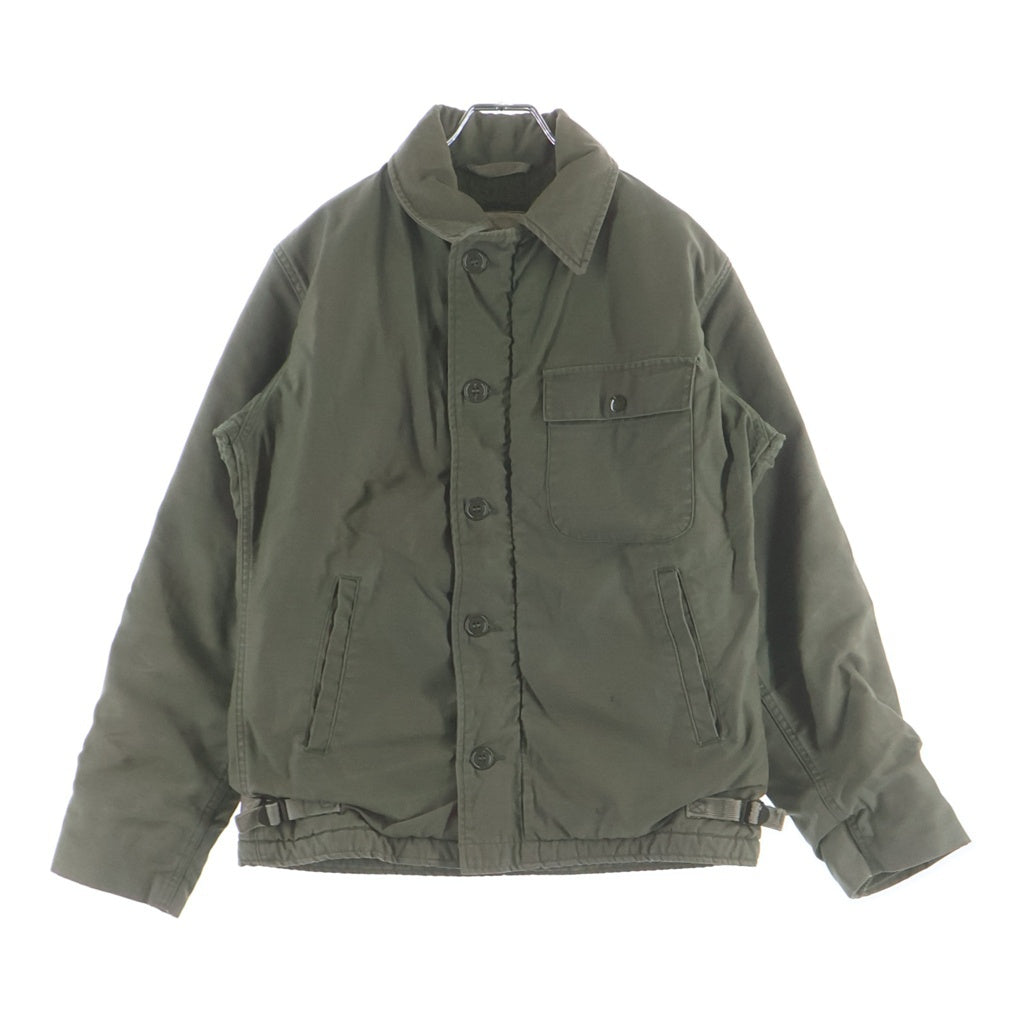 VINTAGE(ヴィンテージ) 80S VINTAGE US NAVY A-2 裏ボア ユーエスネイビー ミリタリー ヴィンテージ デッキジャケット カーキ 8415-00-753-5611