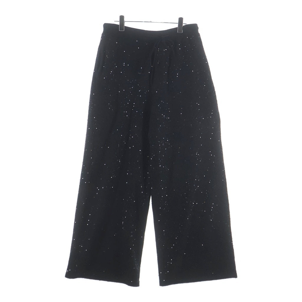 SHINYA KOZUKA(シンヤコズカ) 25SS ARTIST'S MATERIAL IN TROUSERS アーティスト マテリアル スパンコール イージートラウザーパンツ ブラック 2501SK135
