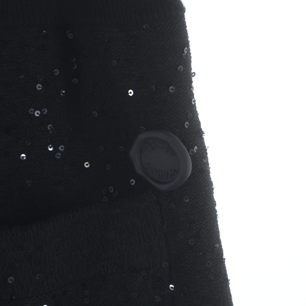 SHINYA KOZUKA(シンヤコズカ) 25SS ARTIST'S MATERIAL IN TROUSERS アーティスト マテリアル スパンコール イージートラウザーパンツ ブラック 2501SK135