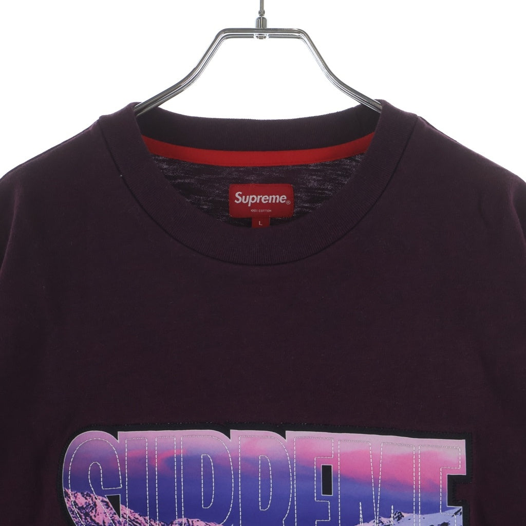 SUPREME(シュプリーム) 15AW Summit L/S Tee サミット ロゴデザイン クルーネック カットソー 長袖Tシャツ パープル