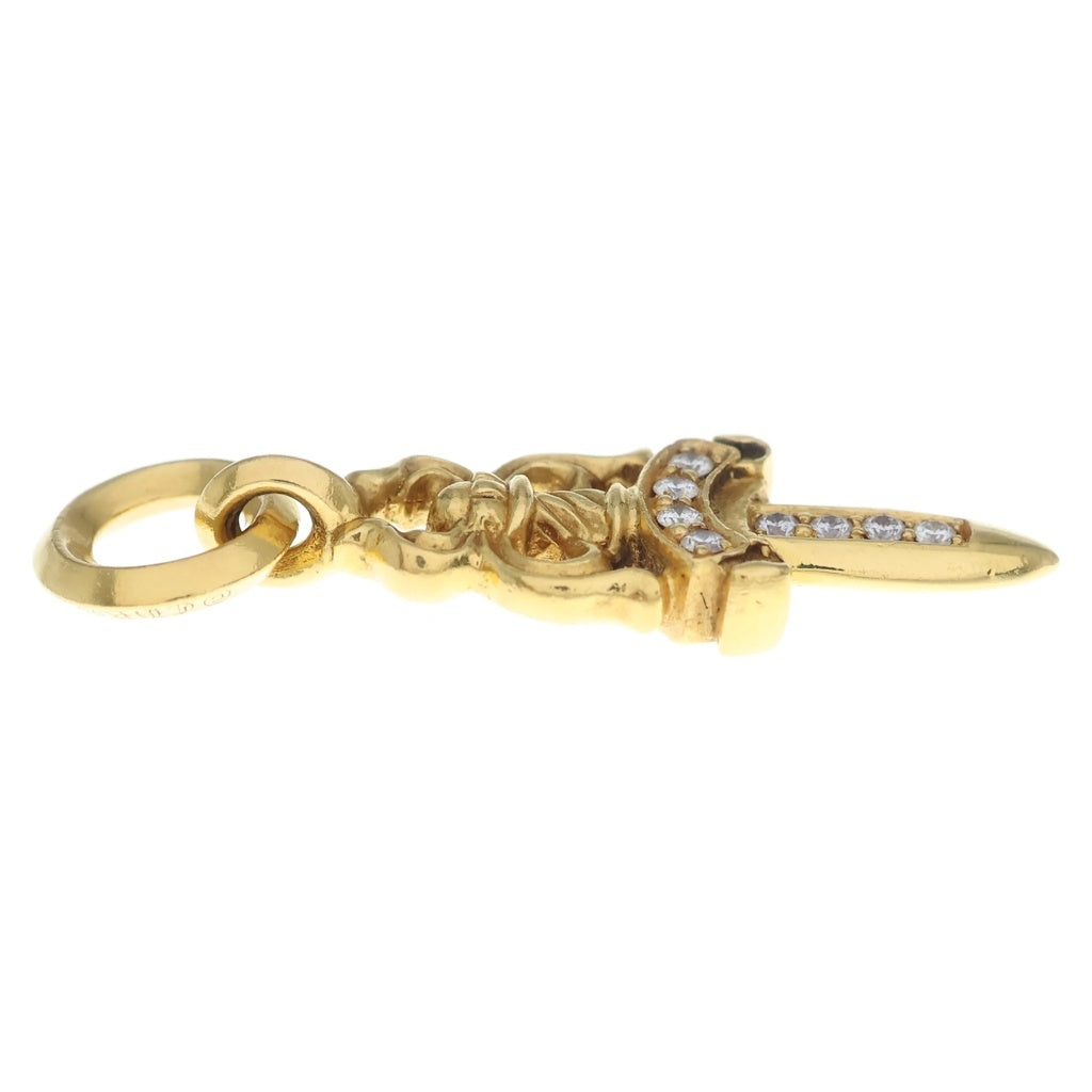 CHROME HEARTS(クロムハーツ) 22K #5 DAGGER P/DIA #5ダガーチャーム PAVEダイヤ ペンダントトップ ゴールド BCA031