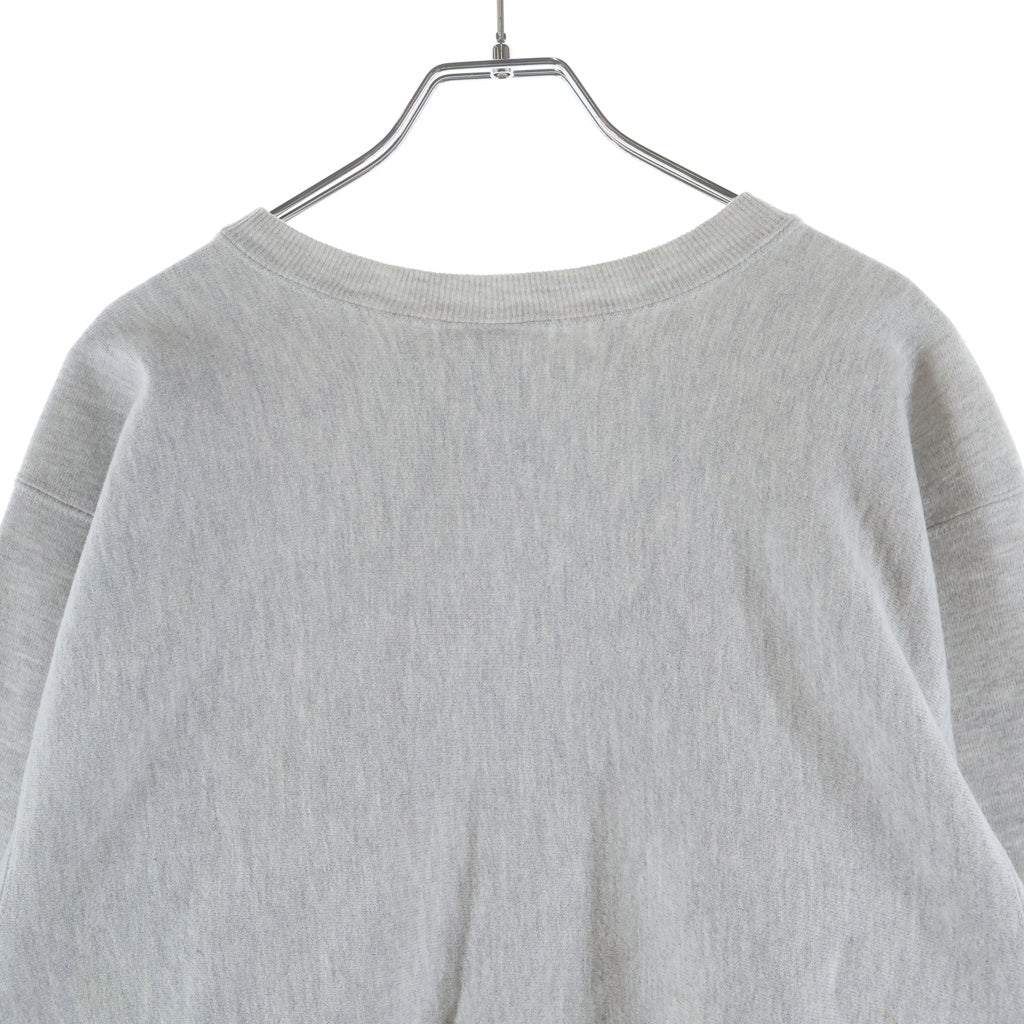 CHAMPION(チャンピオン) 90S ×STUSSY VINTAGE REVERSE WEAVE ステューシー ヴィンテージ リバースウィーブ 2段プリント クルーネック スウェット トレーナー グレー