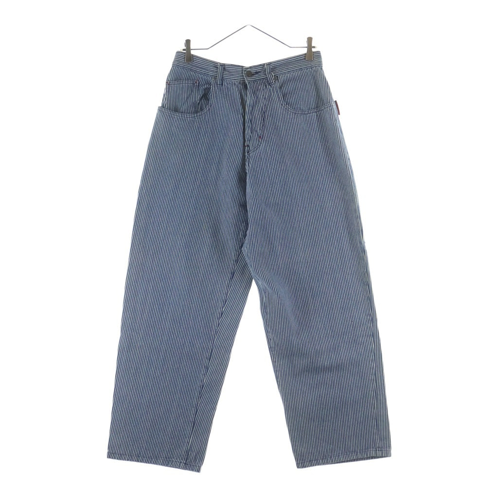 STUSSY(ステューシー) 80-90S OLD オーストラリア製 ストライプ ペインター ワイドパンツ ブルー