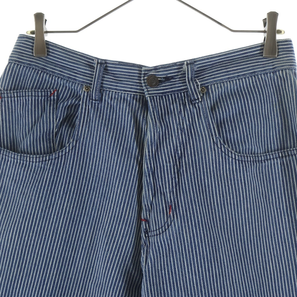 STUSSY(ステューシー) 80-90S OLD オーストラリア製 ストライプ ペインター ワイドパンツ ブルー