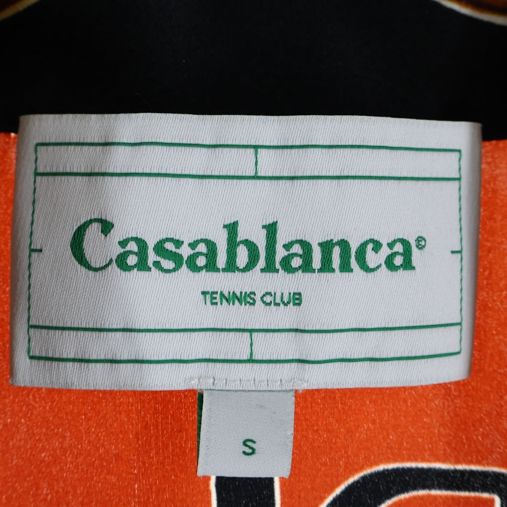 CASABLANCA(カサブランカ) SILK SATIN CUBAN COLLAR SHORT SLEEVE SHIRT オープンカラー クラブ 半袖シルクシャツ マルチカラー MS22-TR-012