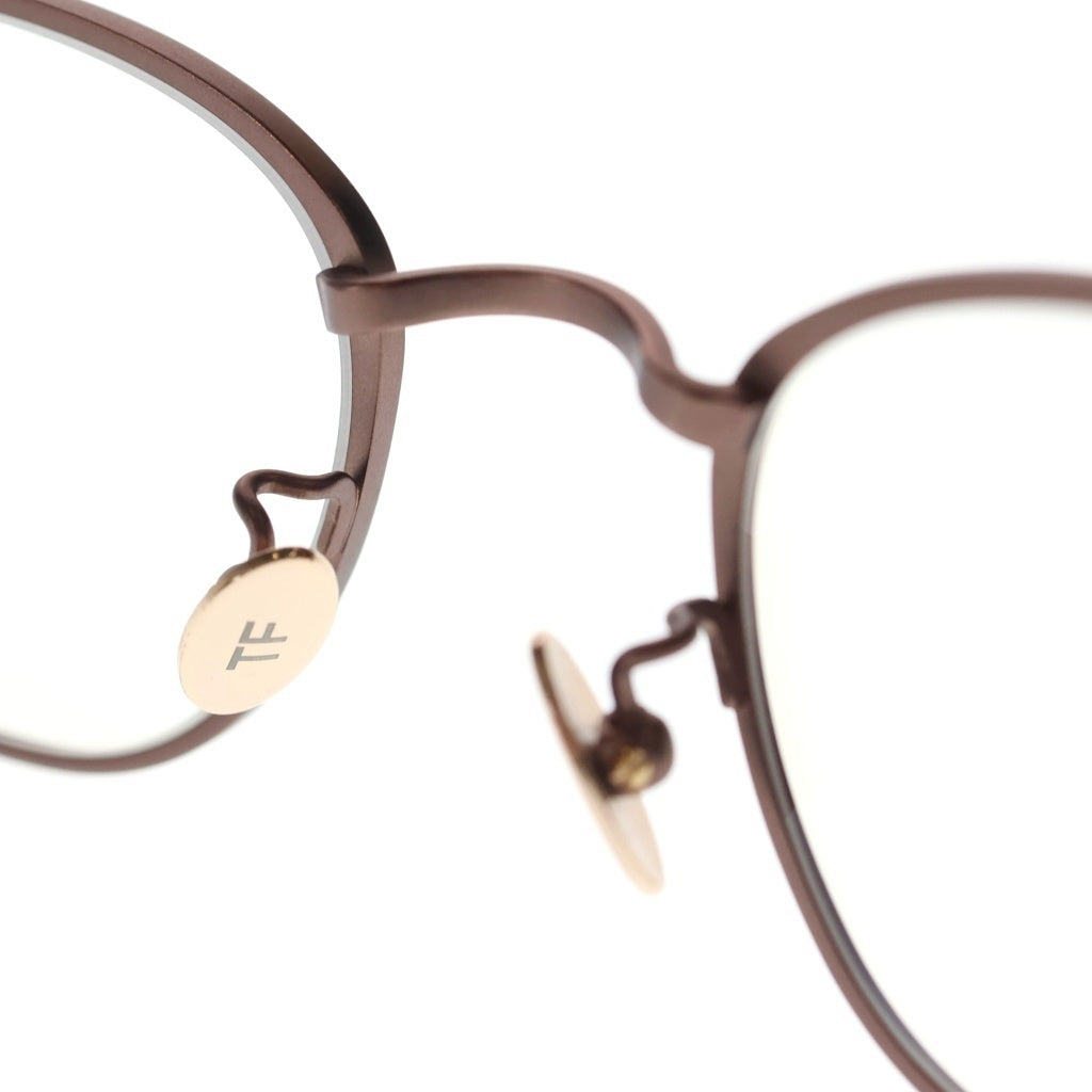 TOM FORD(トムフォード) クラシカルシェイプ メタルフレーム ブルーライトカットレンズ メガネ サングラス 眼鏡 ブラウン TF5864-D-8