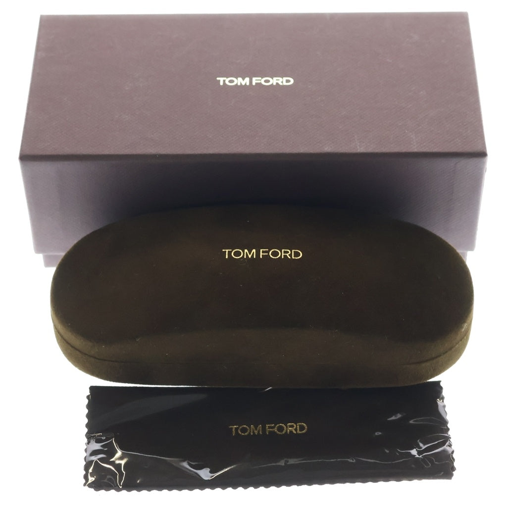 TOM FORD(トムフォード) クラシカルシェイプ メタルフレーム ブルーライトカットレンズ メガネ サングラス 眼鏡 ブラウン TF5864-D-8