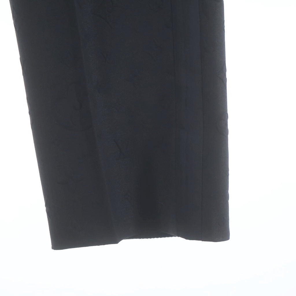 LOUIS VUITTON(ルイヴィトン) 19AW モノグラムエンボスデザイン センタープレス タキシードスラックスパンツ ブラック RM192F OSN HHCP3W