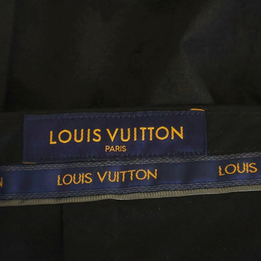 LOUIS VUITTON(ルイヴィトン) 19AW モノグラムエンボスデザイン センタープレス タキシードスラックスパンツ ブラック RM192F OSN HHCP3W